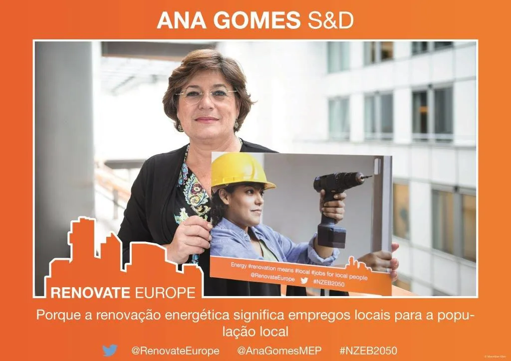 Ana Gomes, S&D: “Porque a renovação energética significa empregos locais para a população local” (Because energy renovation means local jobs for local people)