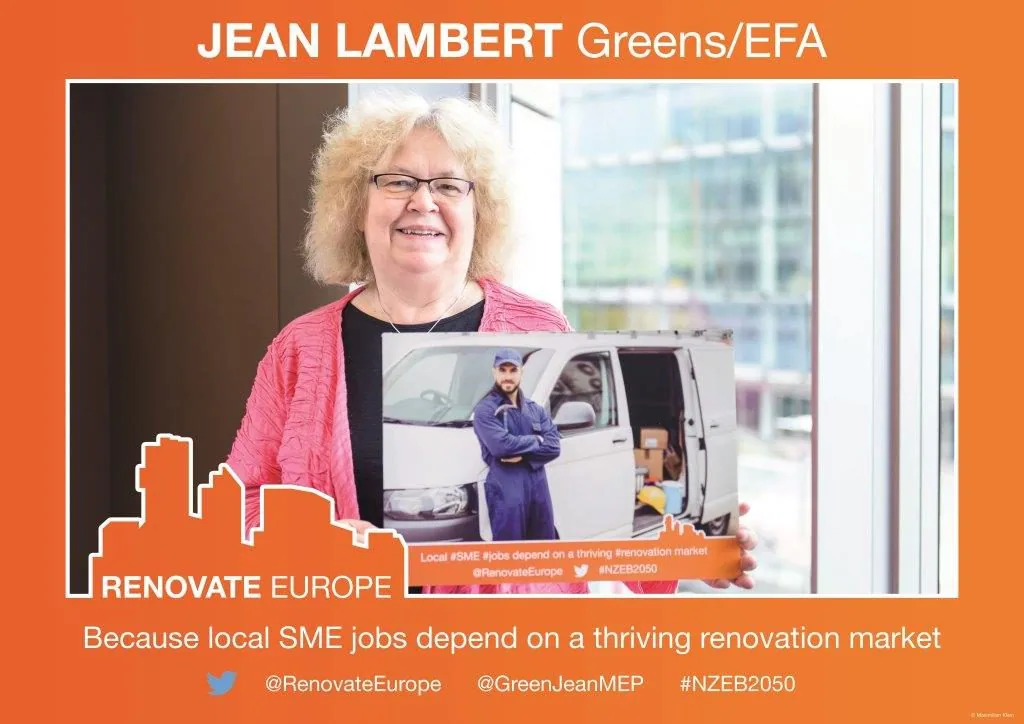 Jean Lambert, Greens/EFA: “Because local SME jobs depend on a thriving renovation market”
