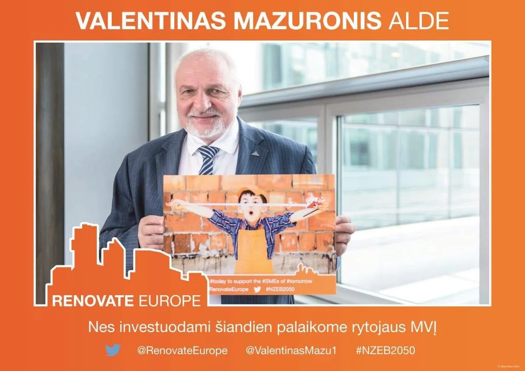 Valentinas Mazuronis, ALDE: “Nes investuodami šiandien palaikome rytojaus MVĮ” (Because investing today will support the SMEs of tomorrow)