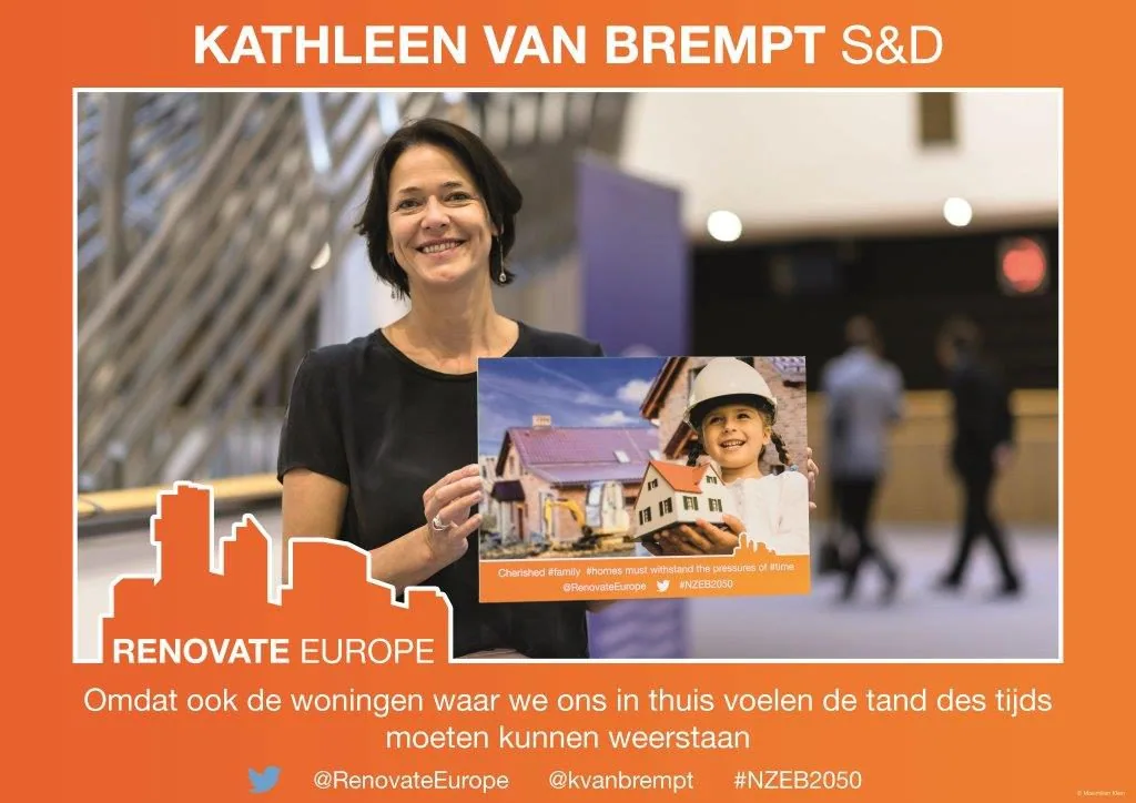 Kathleen Van Brempt, S&D: “Omdat ook de woningen waar we ons thuis voelen de tand des tijds moeten kunnen weerstaan” (Because the homes we feel at home in must also withstand the test of time)