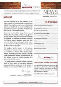 Renovate Europe Newsletter – 2016 / 1