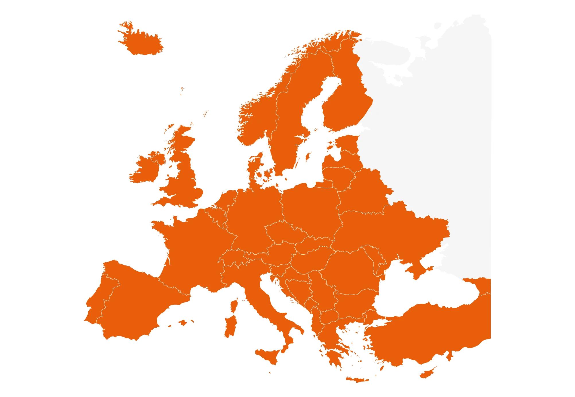 Map of Europe showing renovation projects