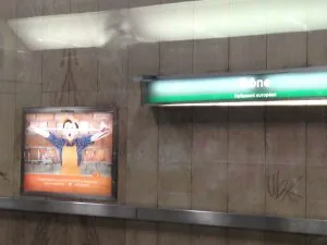 Renovate Europe Posters in Brussels Metro