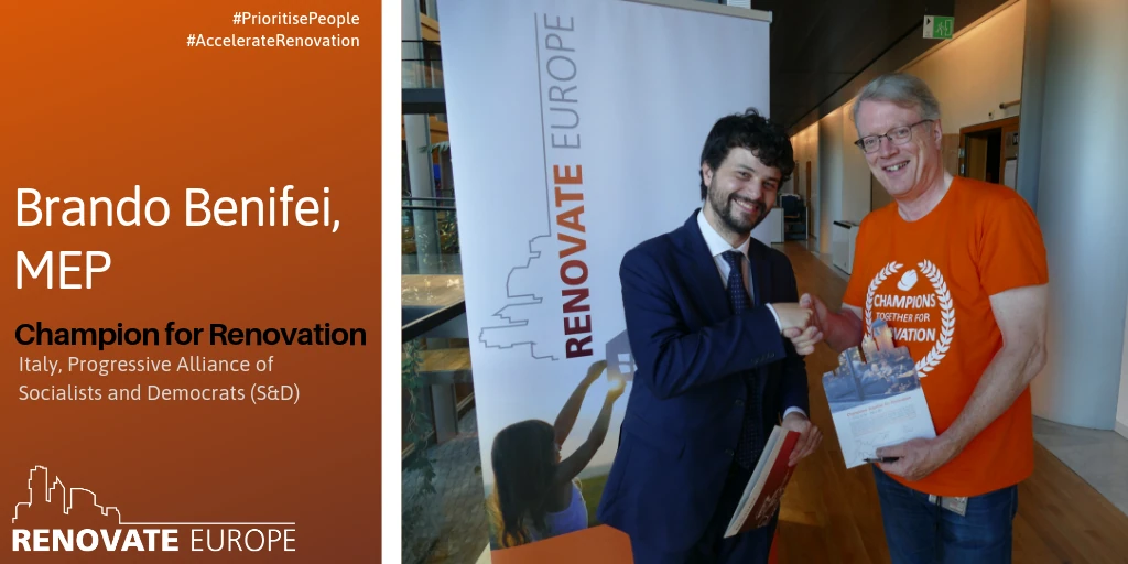 Brando Benifei, MEP, Champion for Renovation