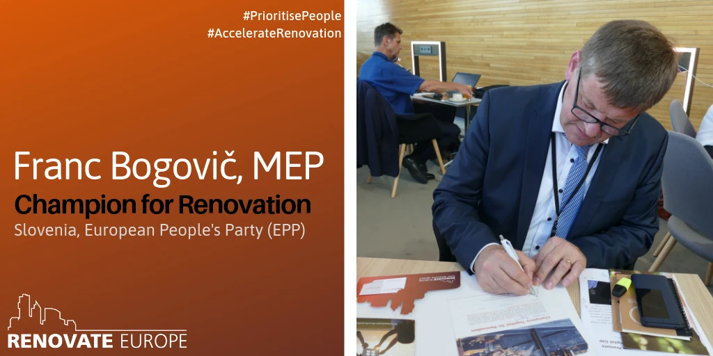 Franc Bogovič, MEP, Champion for Renovation