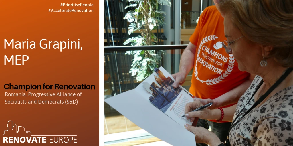 Maria Grapini, MEP, Champion for Renovation
