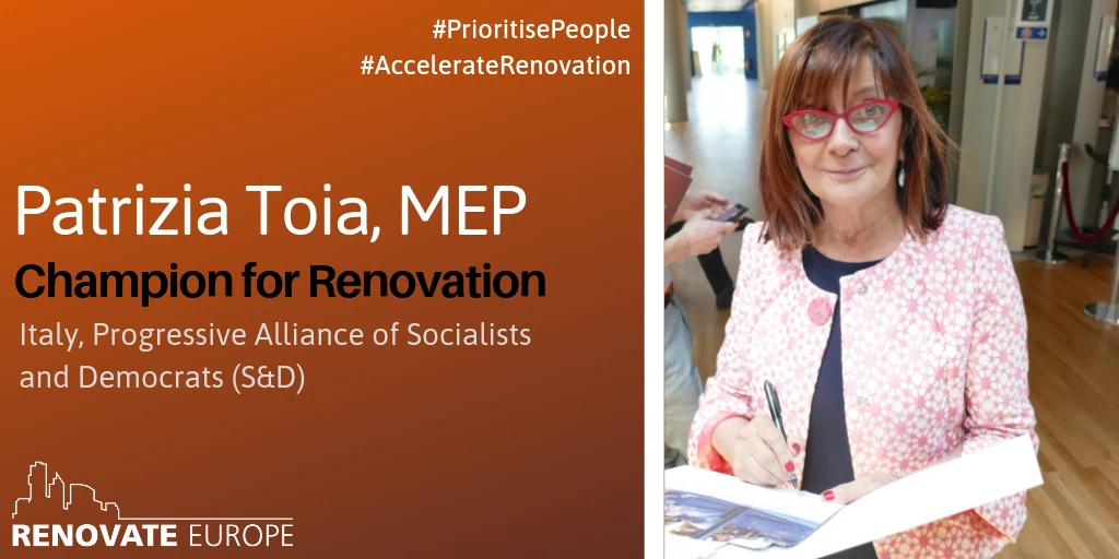 Patrizia Toia, MEP, Champion for Renovation