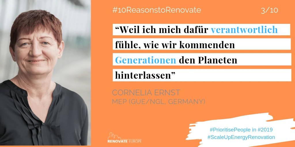 Cornelia Ernst, MEP (GUE/NGL, Germany), reason 3: “Because I feel responsible for how we leave the planet for future generations.” (in German)