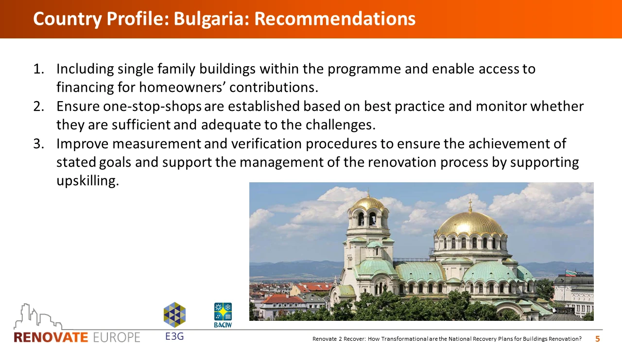 Renovate2Recover, Bulgaria country profile, slide 5 of 6