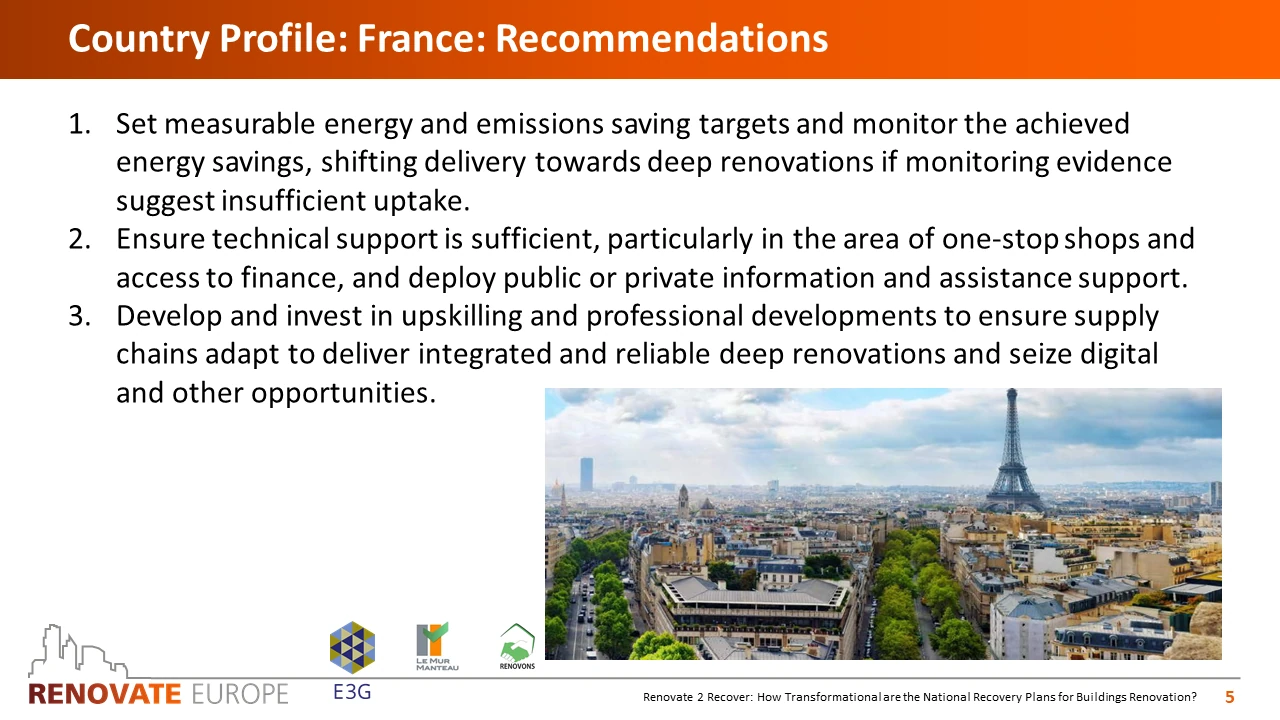 Renovate2Recover, France country profile, slide 5 of 6