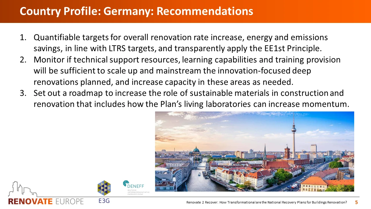 Renovate2Recover, Germany country profile, slide 5 of 6
