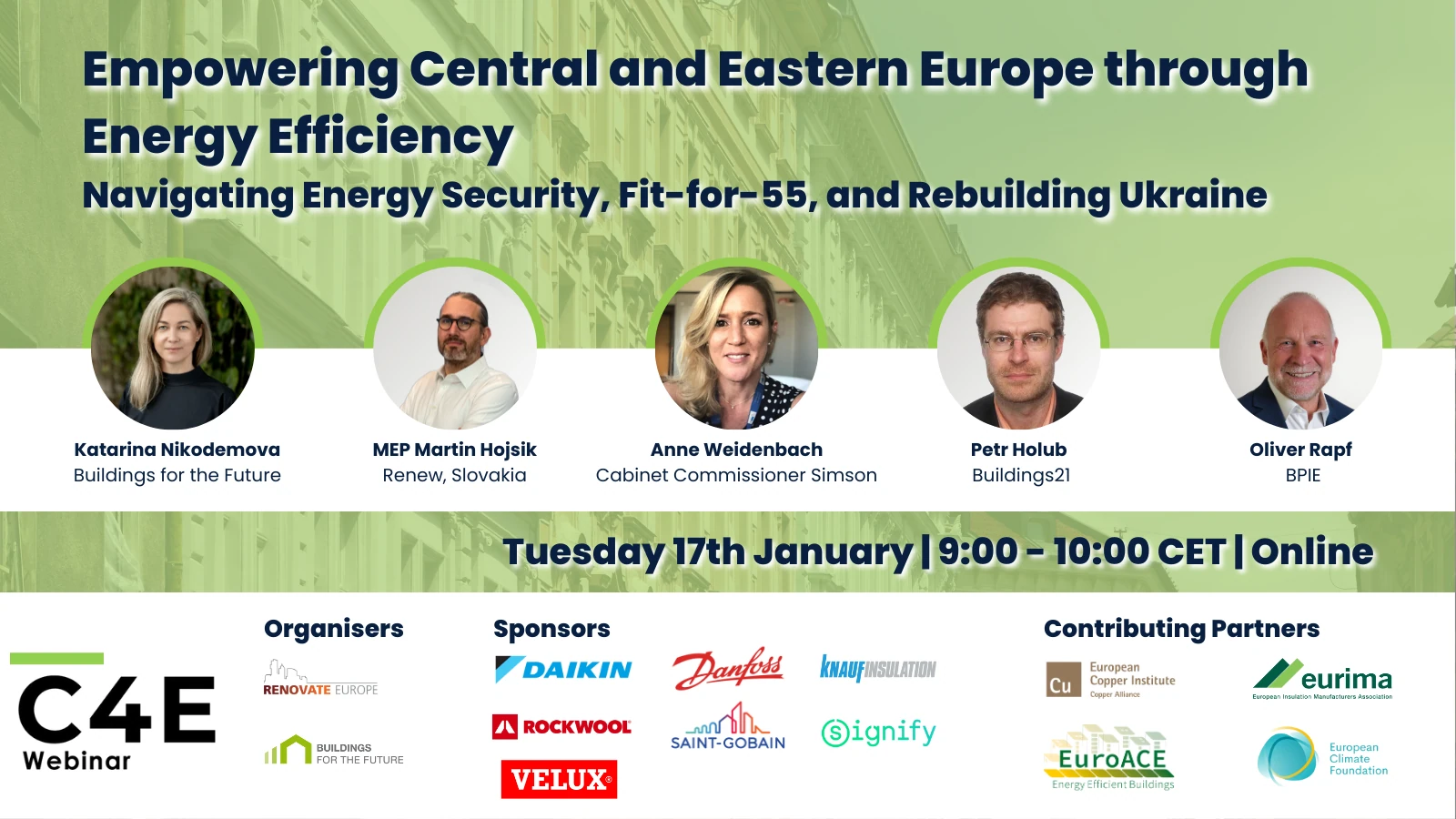 C4E Forum Webinar – Empowering Central and Eastern Europe through Energy Efficiency: Navigating Energy Security, Fit-for-55, and Rebuilding Ukraine