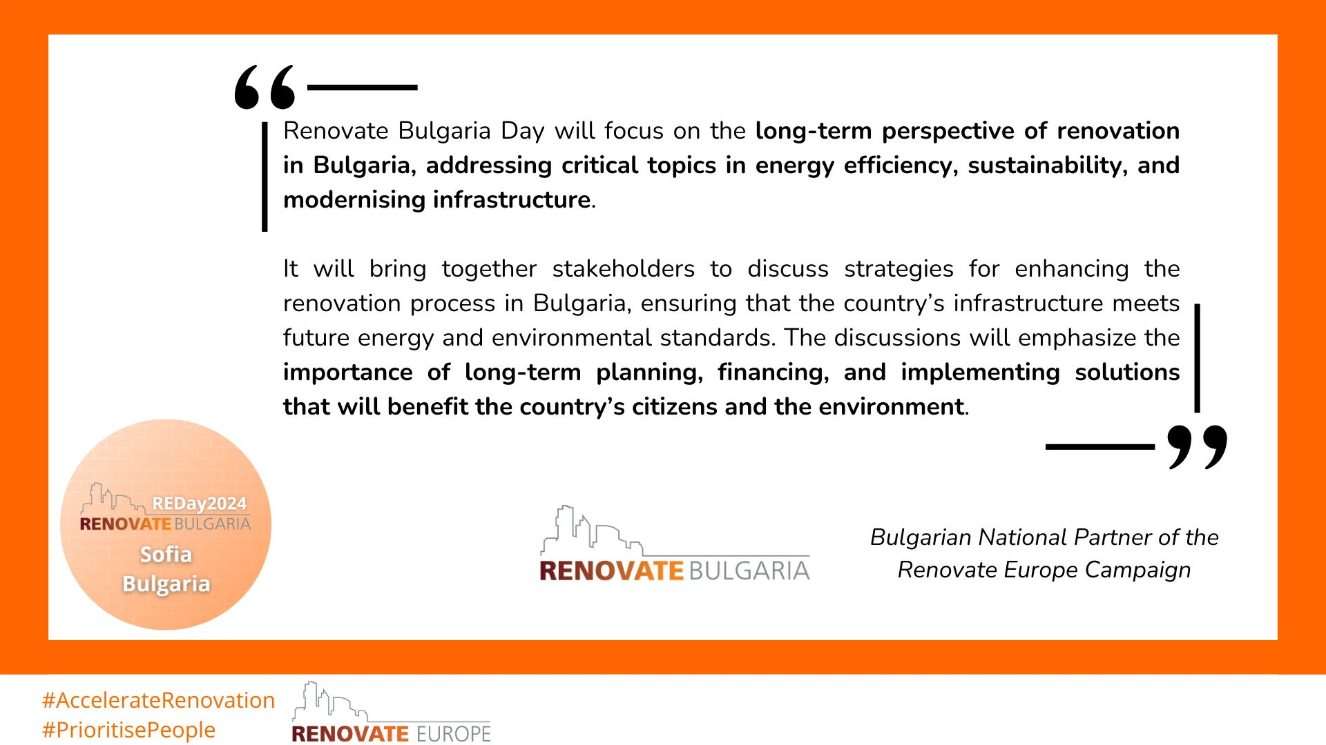 Statement from Renovate Bulgaria
