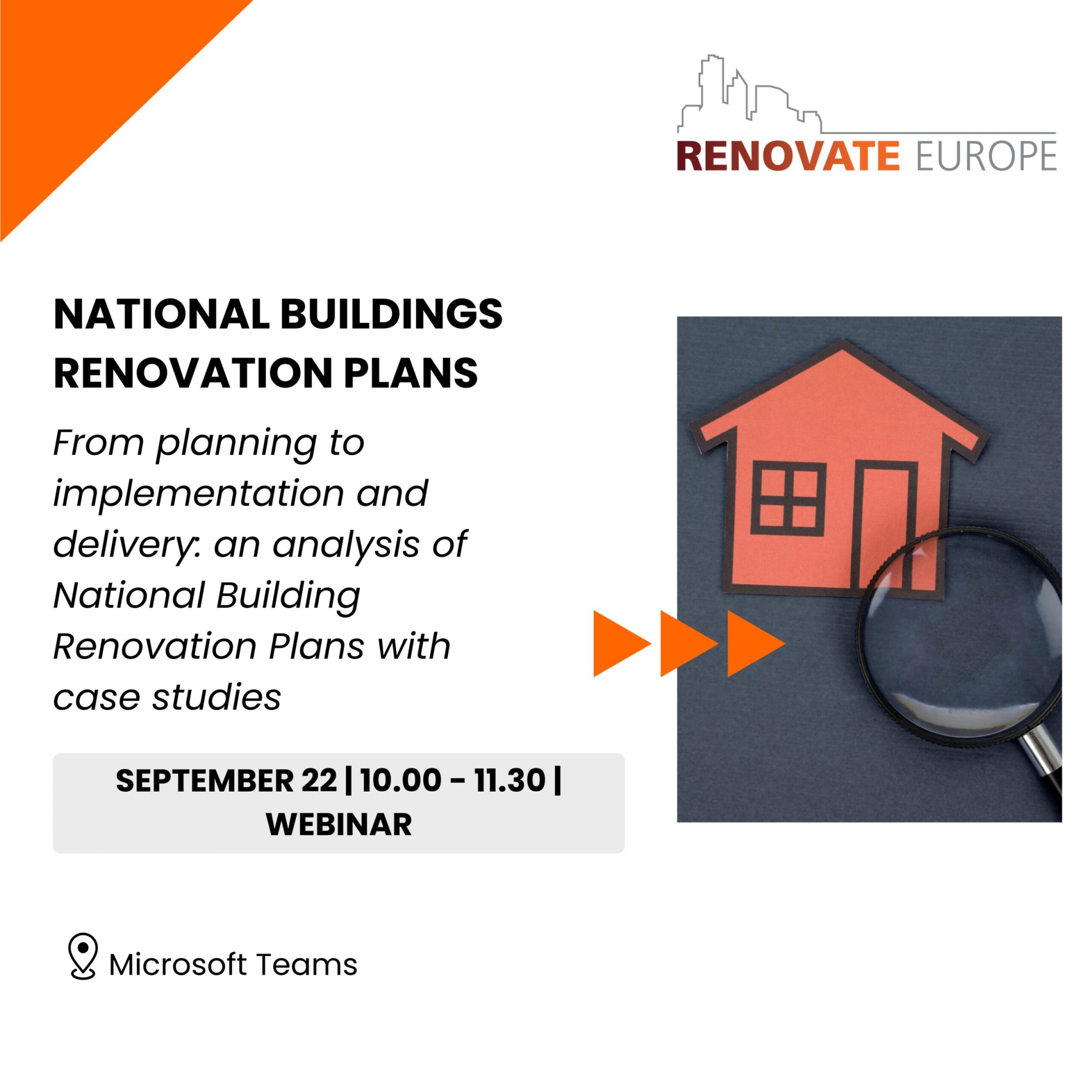 National Building Renovation Plans Webinar